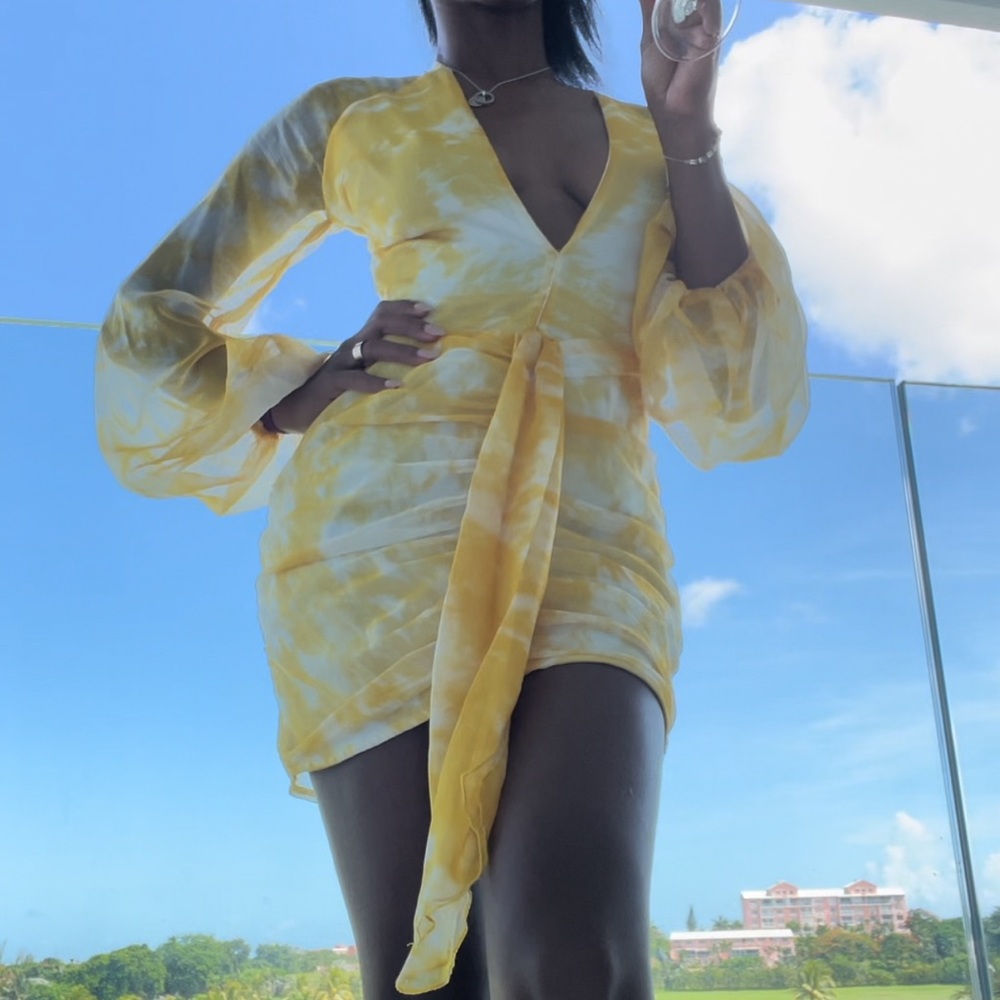 Yellow Tie-Dye Dress